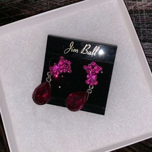 Jim Ball fuchsia earrings